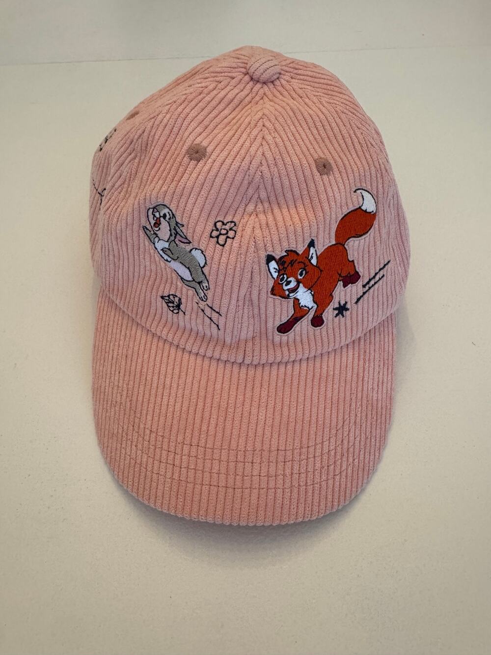Disney Parks Critters Pink Corduroy Hat Embroidered 2023 Adult Thumper